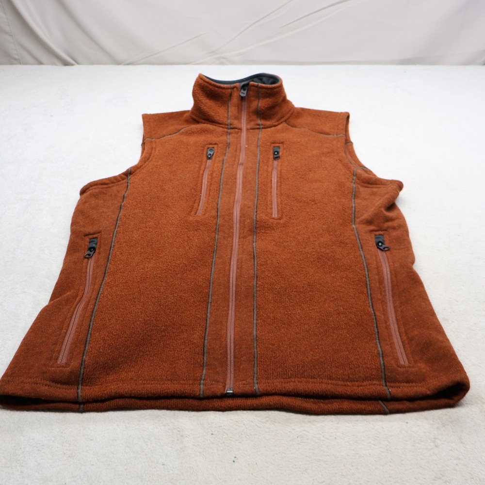 KUHL Vest Men Mediums Orange Interceptr Full Zip Full Zip Layering Performance